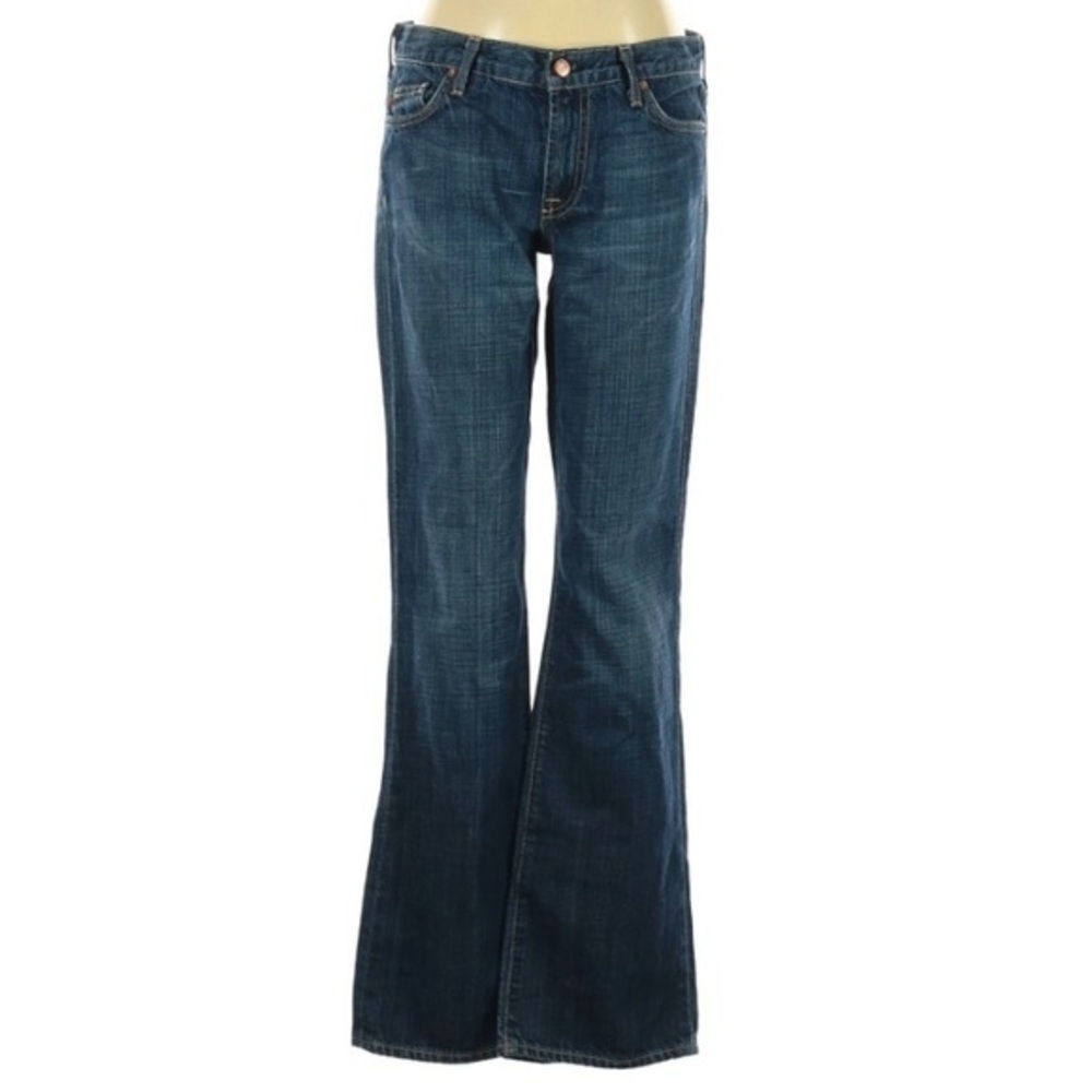 J. Crew Hipslung sz 29S medium Blue wash BOHO mid rise flare leg boot cut jeans
